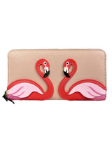 Billetera Flamencos Cuero