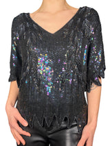 Blusa Puntas Lentejuelas