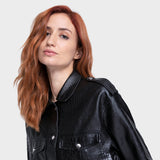 Campera Snake Black Ecocuero