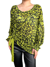 Tejido animal print verde