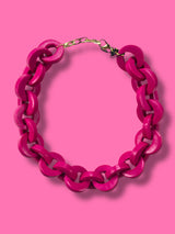 Collar Cadenas Magenta