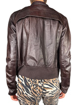 Chaqueta de Cuero Café