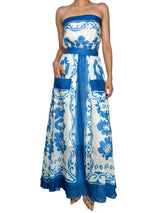 Vestido Strapless Ramio