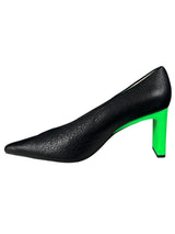 Zapato de Salón Taco Verde Flúor