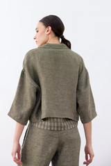 Chaqueta Corta Solapa Lino