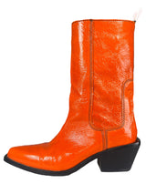 Botas Cuero Naranja