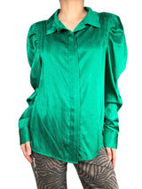 Blusa Verde Satinada