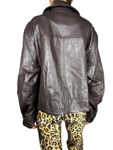 Chaqueta Cuero Café