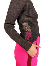 Sweater Lurex Detalle Encajes