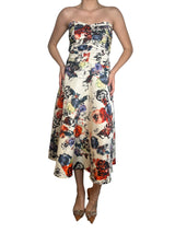 Vestido Strapless Estampado