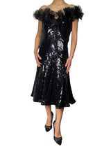 Vestido Lentejuelas Volantes
