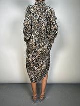 Vestido Botones Animal Print
