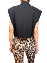 Blazer Crop Sin Mangas