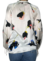 Blusa Blanca Floreada