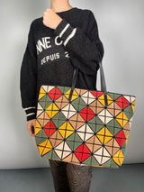 Bolso Origami Cremallera Gamuza