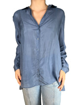 Blusa Azul Traslúcida