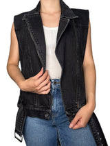 Chaqueta Denim Black sin mangas