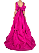 Vestido Taffeta Magenta Bow Tie