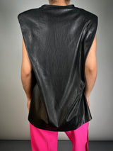 Camisa Ecocuero Hombreras