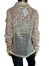 Blusa Traslúcida Lentejuelas