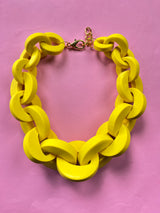 Collar Cadenas Amarillo