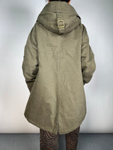 Abrigo Con Piel Artificial en Capucha