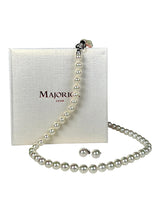 Conjunto Collar y Aros Tipo Perlas