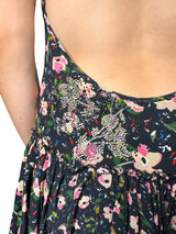 Vestido Remark Print Defile Seda