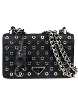 Bandolera Tessuto Grommet Wallet on Chain