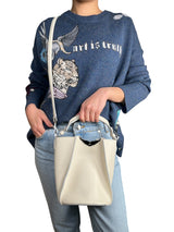 Bandolera Cuero Crema