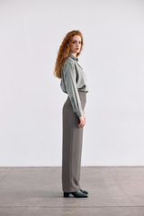 Pantalón Pretina Curva - Humo