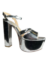 Sandalias Platform Silver Metallic