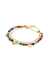 Pulsera Piedras y Corazón