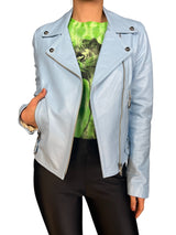 Chaqueta Cuero Celeste