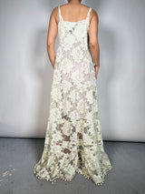 Vestido Traslucido Con Aplicaciones