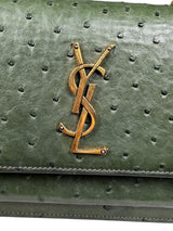 Cartera Cuero Verde