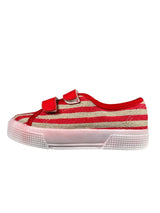 Zapatillas Velcro Rayas Rojas