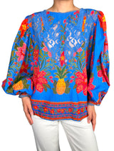 Blusa Blue Tropical Tapestry