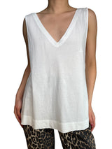 Polera Blanca Sin Mangas