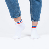 Calcetines Blanco Tricolor Corto