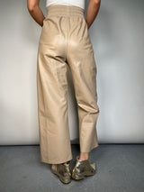 Pantalón Cuero Gray Beige