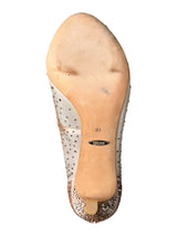 Zapatos Peep Toe con Strass
