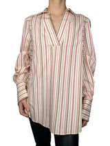Blusa Cuello V Rayas