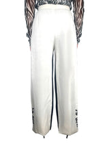 Pantalón Flores Bordadas Lino