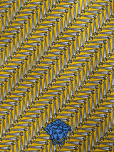Corbata Estampada Amarilla Seda
