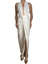 Athena Plunging Vestido Lino