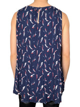 Blusa Plisada Navy