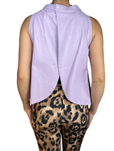 Top Cuero Diana Malva