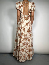 Vestido Beige Flores