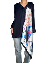 Blusa Asimétrica Estampada